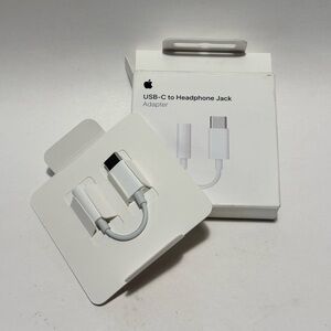 3/$30 | Apple | White USB-C to Headphone Jack Adapter - Open Box, TESTED